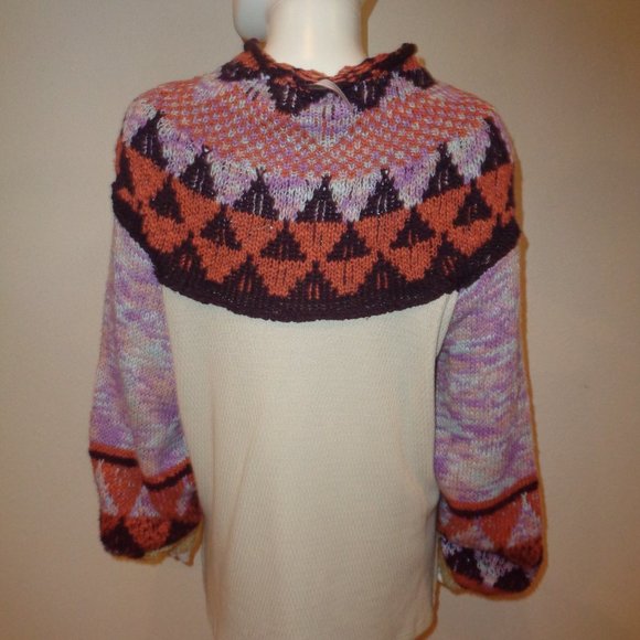 $128 FREE PEOPLE SWIT THE SMALL STUFF MOCK NECK KNIT TOP SIZE L LARGE - Picture 3 of 4